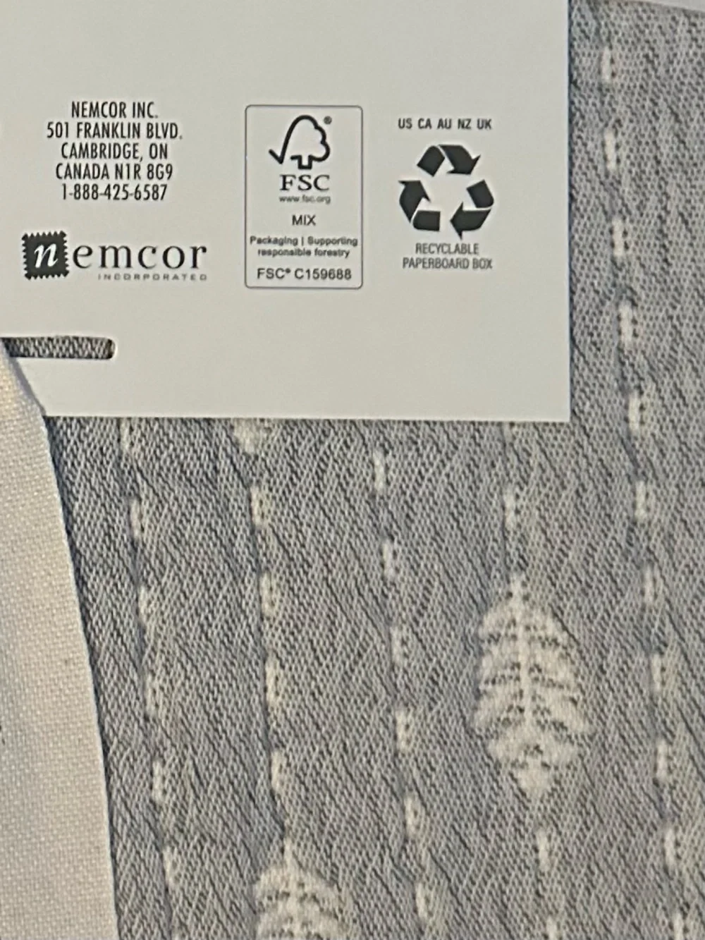 🎁Nemcor Made in Portugal Reversible Cotton Throw -Light Blue and Cream- 50”x70”